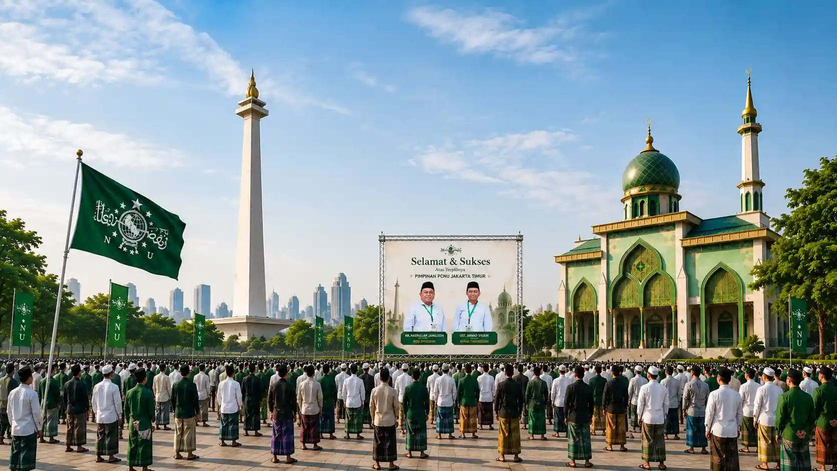 Kebersamaan pengurus dan warga PCNU Pengurus Cabang Kabupaten Blora